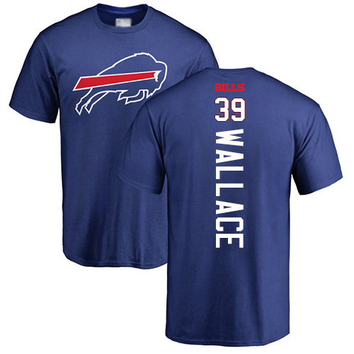 Men NFL Buffalo Bills #39 Levi Wallace Royal Blue Backer T Shirt